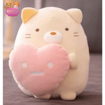 Chat En Forme De Cœur En Peluche