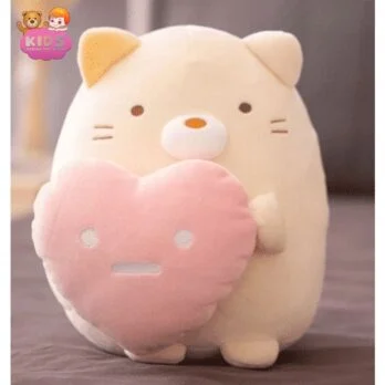 Chat En Forme De Cœur En Peluche