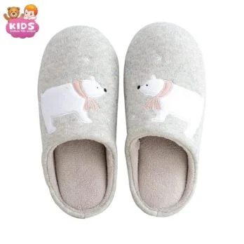 Chaussons En Peluche Ours Polaire