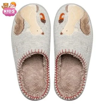 Chaussons En Peluche Écureuil