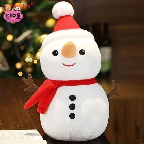 Peluche Bonhomme De Neige Lumineux LED – Décoration De Table De Noël – Doux Et Lesté – Idéal Pour Ambiance Festive