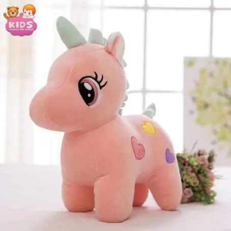 Jolie peluche licorne rose