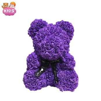 Ours En Peluche À Fleurs Violettes