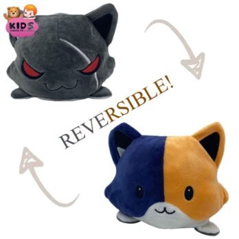 Chat En Peluche Réversible