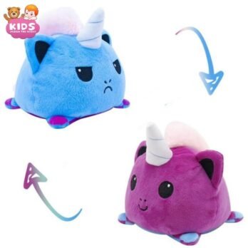 Chat Licorne En Peluche Réversible