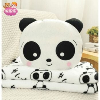 Peluche De Panda Timide Avec Couverture