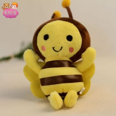 Petite abeille jaune en peluche