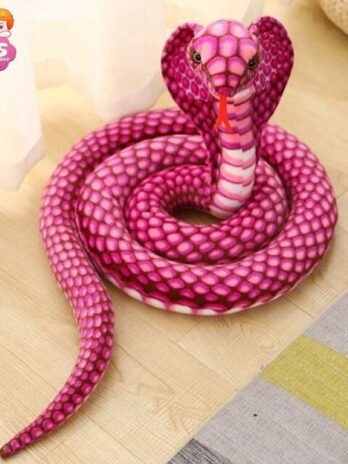Jouet En Peluche Géant Serpent Rouge