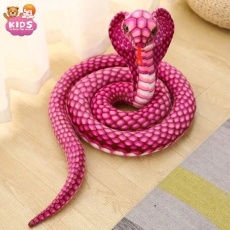 Jouet en peluche géant serpent rouge