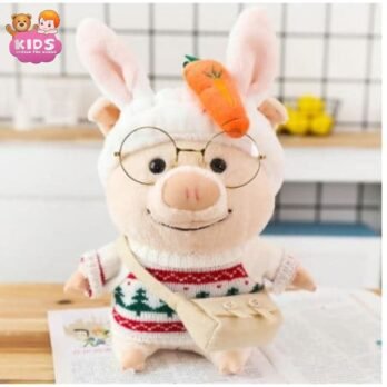 Teddy Pig Habillé D’Un Pull De Noël