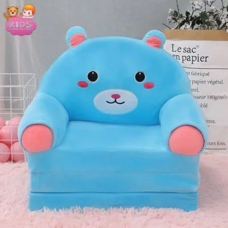 Chaise pliante en peluche pour enfant à trois couches