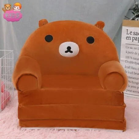 Chaise pliante en peluche pour enfant à trois couches