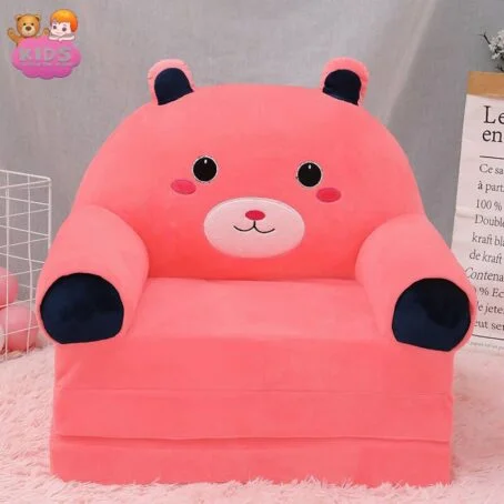 Chaise pliante en peluche pour enfant à trois couches