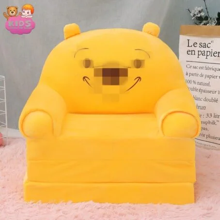 Chaise pliante en peluche pour enfant à trois couches