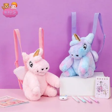 Sac à dos en peluche mignon licorne