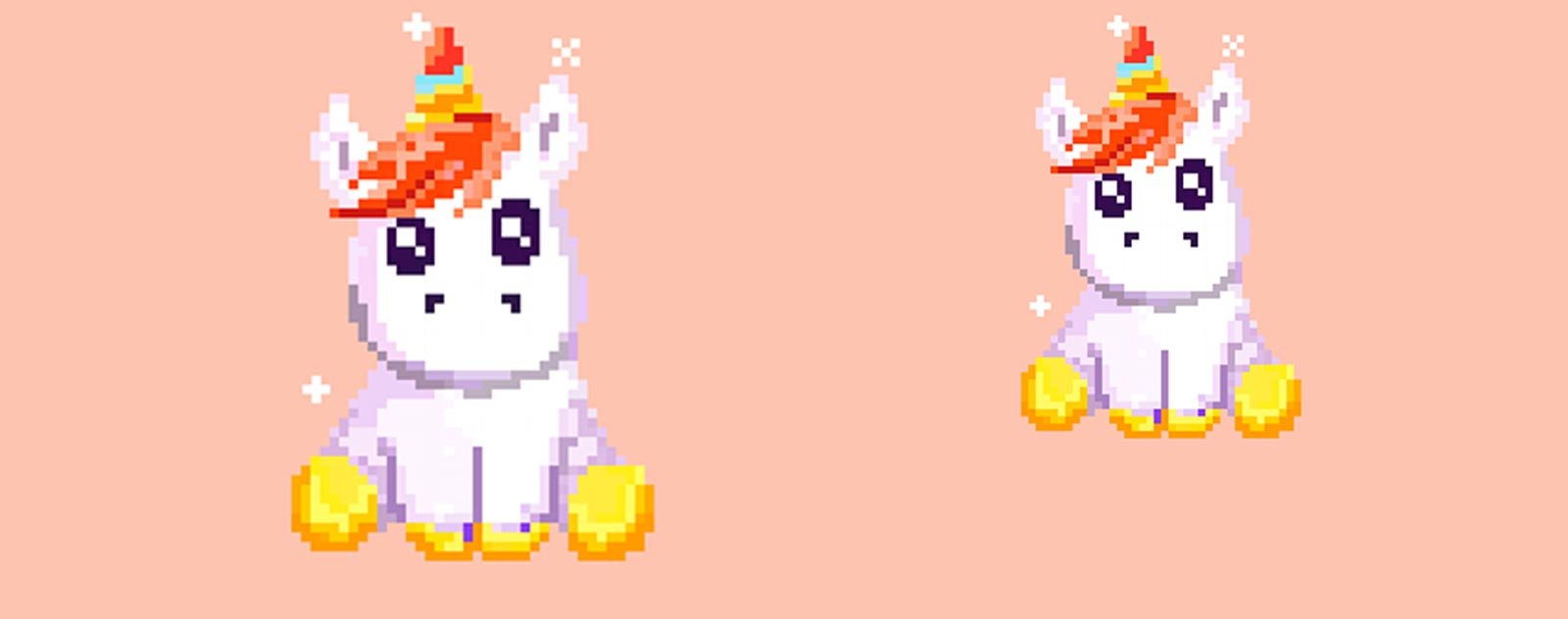TOP 20 Pixel Art Licorne 12 licorne-rencontre-mignonne