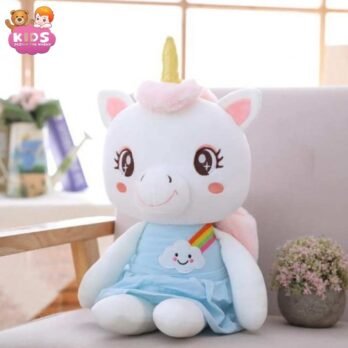 Peluche De Licorne Avec Des Yeux Brillants