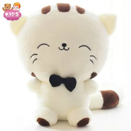 Chaton en peluche blanc